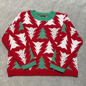 Festive Red and Green Christmas Sweater